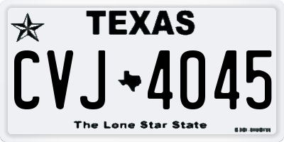TX license plate CVJ4045