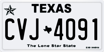 TX license plate CVJ4091