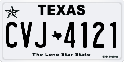 TX license plate CVJ4121