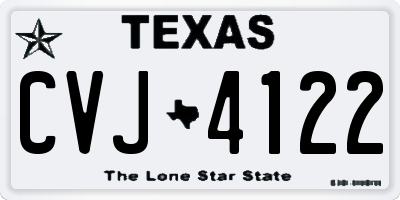 TX license plate CVJ4122