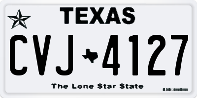 TX license plate CVJ4127