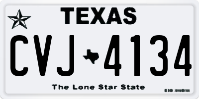 TX license plate CVJ4134