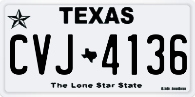 TX license plate CVJ4136