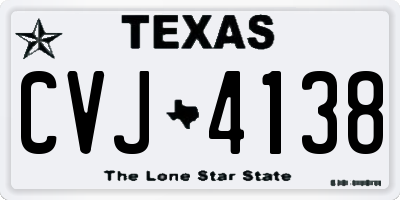 TX license plate CVJ4138