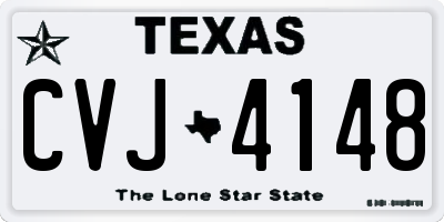 TX license plate CVJ4148