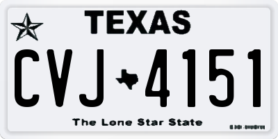 TX license plate CVJ4151