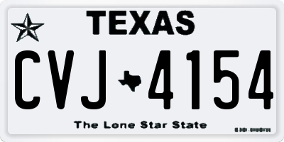 TX license plate CVJ4154