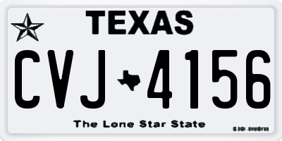 TX license plate CVJ4156
