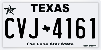 TX license plate CVJ4161