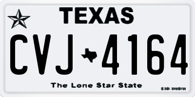 TX license plate CVJ4164