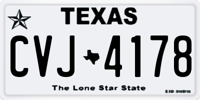 TX license plate CVJ4178