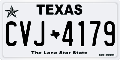 TX license plate CVJ4179