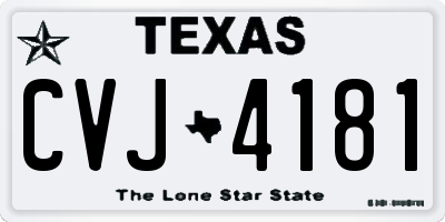 TX license plate CVJ4181