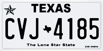 TX license plate CVJ4185