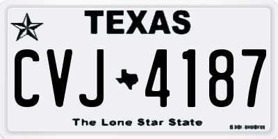 TX license plate CVJ4187