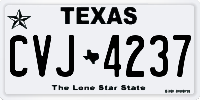 TX license plate CVJ4237