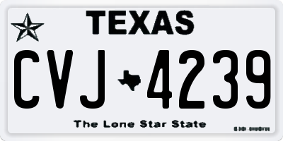 TX license plate CVJ4239