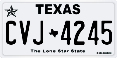 TX license plate CVJ4245