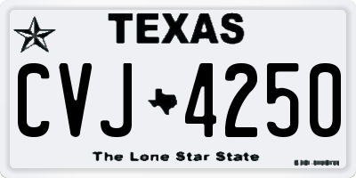 TX license plate CVJ4250