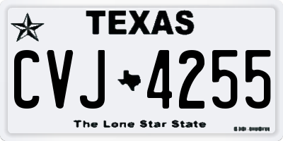 TX license plate CVJ4255