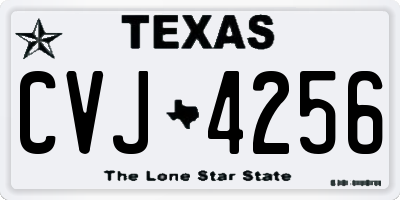TX license plate CVJ4256