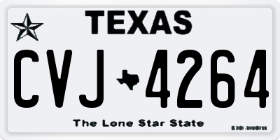 TX license plate CVJ4264