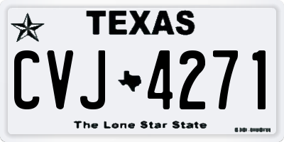 TX license plate CVJ4271