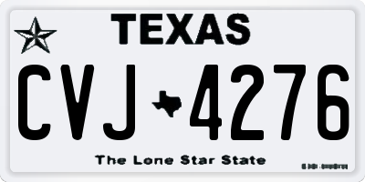 TX license plate CVJ4276