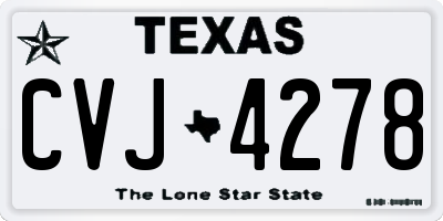 TX license plate CVJ4278