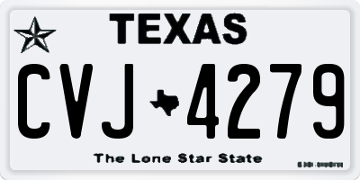 TX license plate CVJ4279