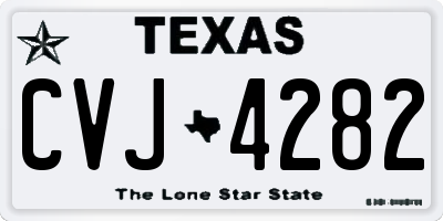 TX license plate CVJ4282