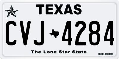 TX license plate CVJ4284