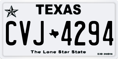 TX license plate CVJ4294