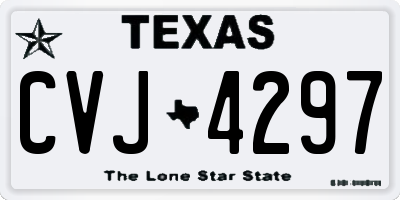 TX license plate CVJ4297