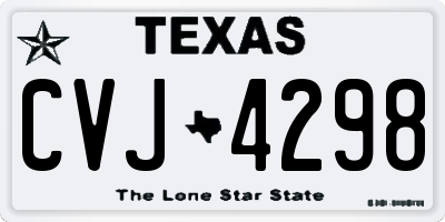 TX license plate CVJ4298