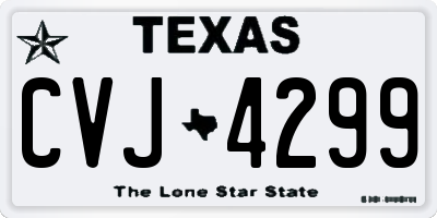 TX license plate CVJ4299
