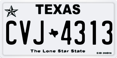 TX license plate CVJ4313