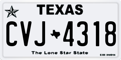 TX license plate CVJ4318