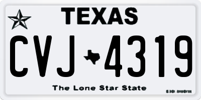TX license plate CVJ4319