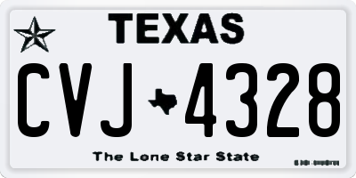 TX license plate CVJ4328