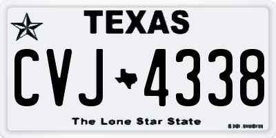 TX license plate CVJ4338