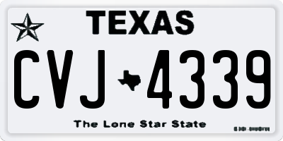 TX license plate CVJ4339