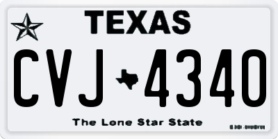 TX license plate CVJ4340
