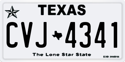 TX license plate CVJ4341