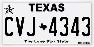 TX license plate CVJ4343