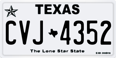 TX license plate CVJ4352