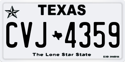 TX license plate CVJ4359