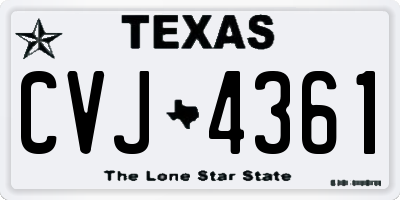 TX license plate CVJ4361