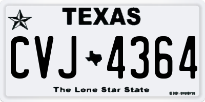 TX license plate CVJ4364