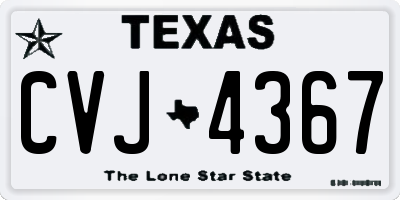 TX license plate CVJ4367